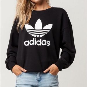 Adidas black crewneck